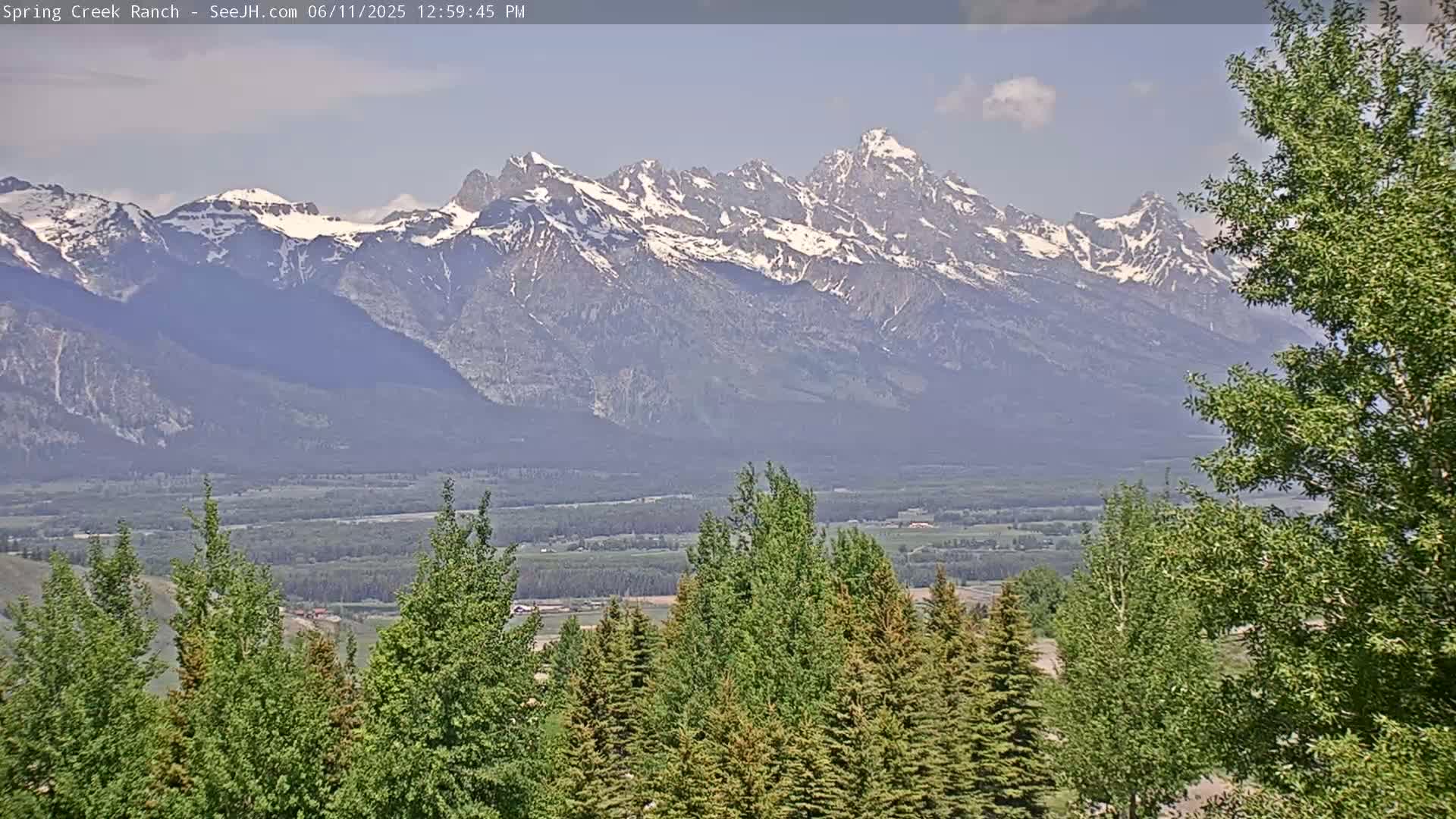 Grand Teton Mountain from Spring Creek Ranch in Jackson Hole, Wyoming - Jackson, Teton, Wyoming, USA