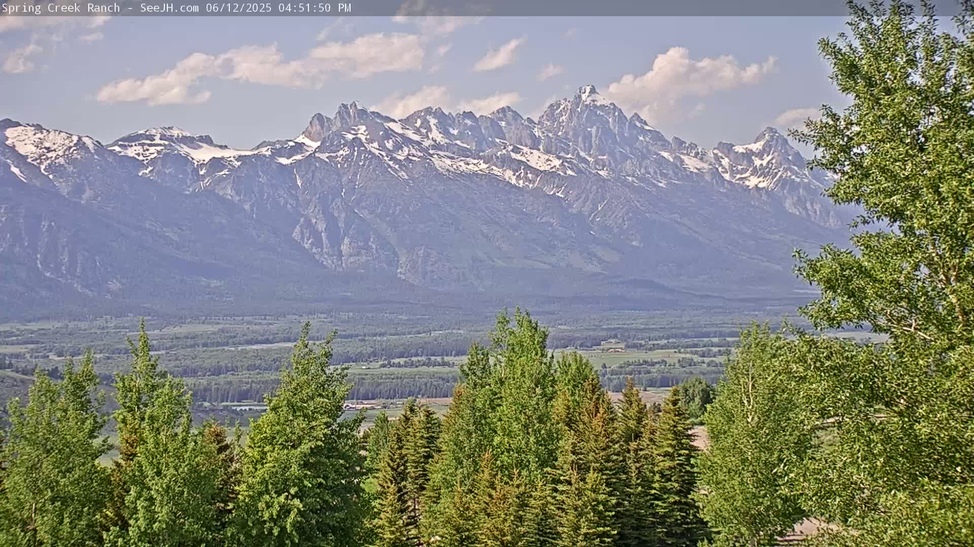 Grand Teton Mountain from Spring Creek Ranch in Jackson Hole, Wyoming - Jackson, Teton, Wyoming, USA