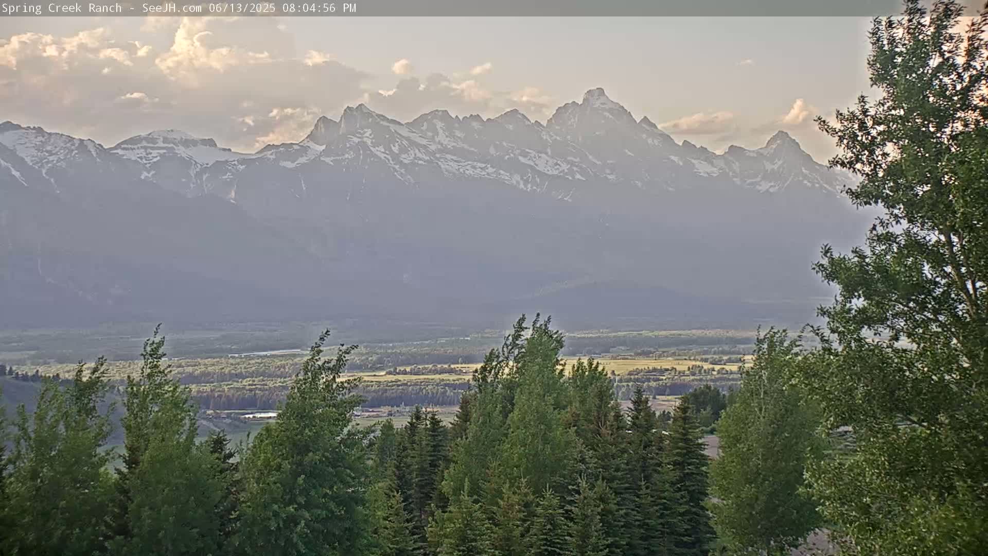 Grand Teton Mountain from Spring Creek Ranch in Jackson Hole, Wyoming - Jackson, Teton, Wyoming, USA