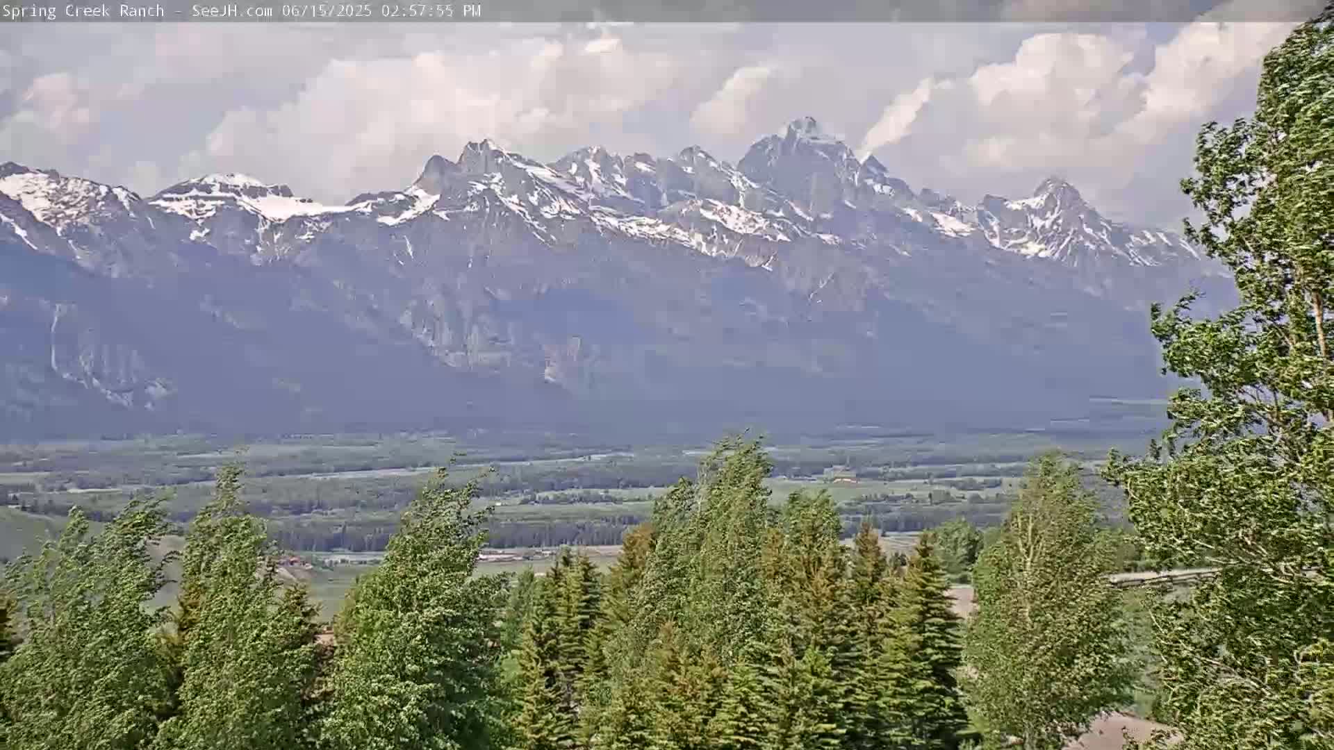 Grand Teton Mountain from Spring Creek Ranch in Jackson Hole, Wyoming - Jackson, Teton, Wyoming, USA