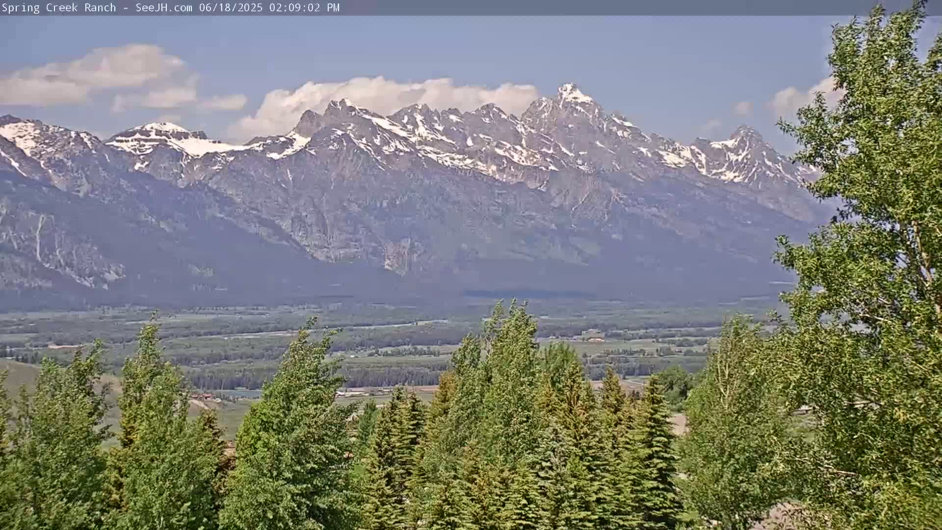 Grand Teton Mountain from Spring Creek Ranch in Jackson Hole, Wyoming - Jackson, Teton, Wyoming, USA