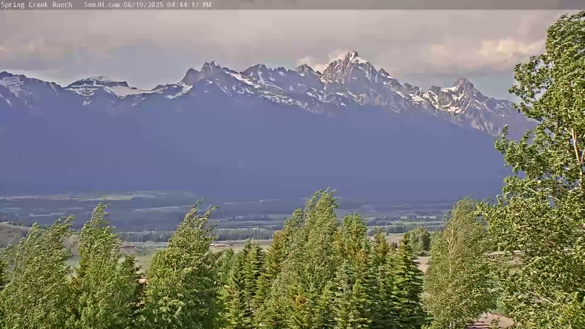 Grand Teton Mountain from Spring Creek Ranch in Jackson Hole, Wyoming - Jackson, Teton, Wyoming, USA