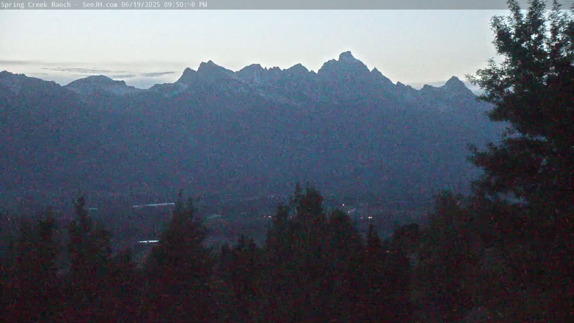 Grand Teton Mountain from Spring Creek Ranch in Jackson Hole, Wyoming - Jackson, Teton, Wyoming, USA