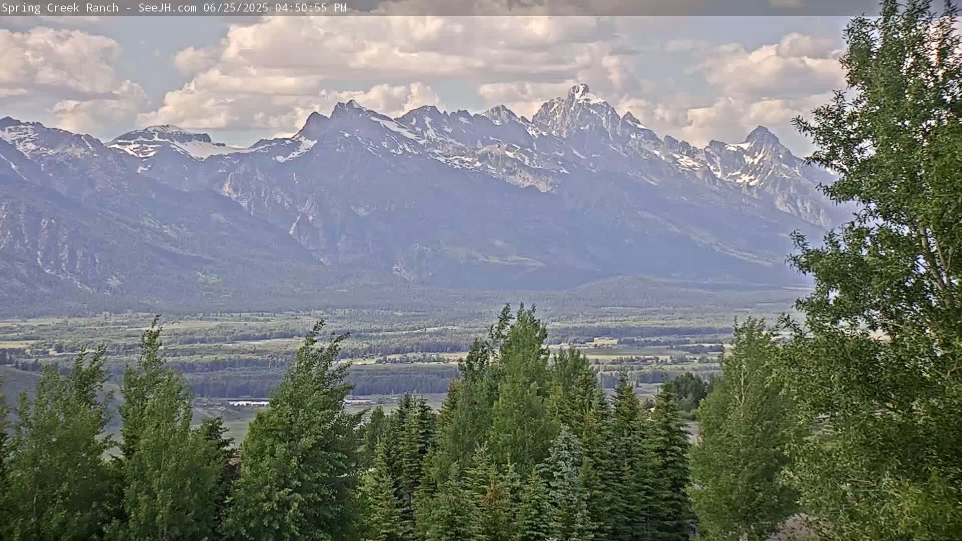 Grand Teton Mountain from Spring Creek Ranch in Jackson Hole, Wyoming - Jackson, Teton, Wyoming, USA
