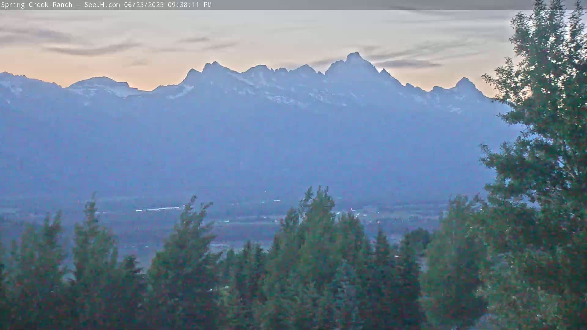 Grand Teton Mountain from Spring Creek Ranch in Jackson Hole, Wyoming - Jackson, Teton, Wyoming, USA