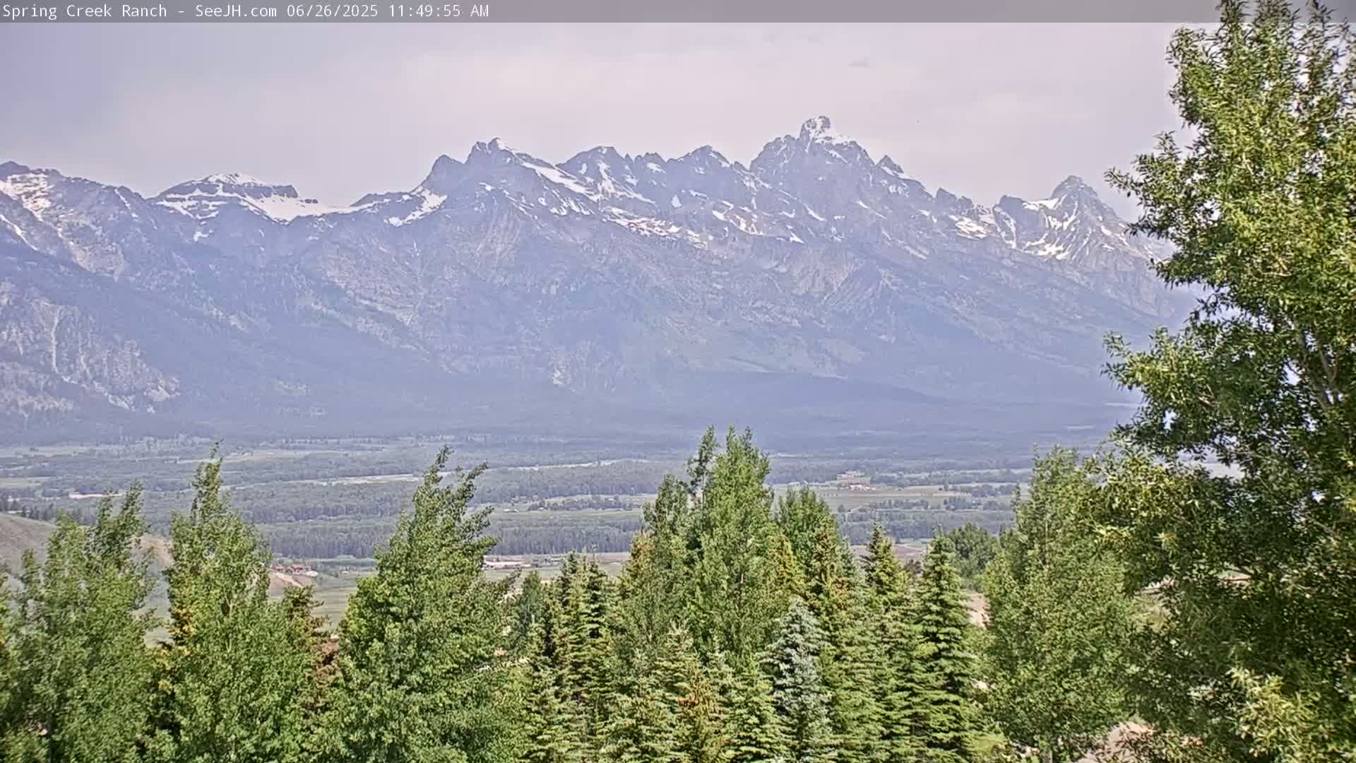 Grand Teton Mountain from Spring Creek Ranch in Jackson Hole, Wyoming - Jackson, Teton, Wyoming, USA