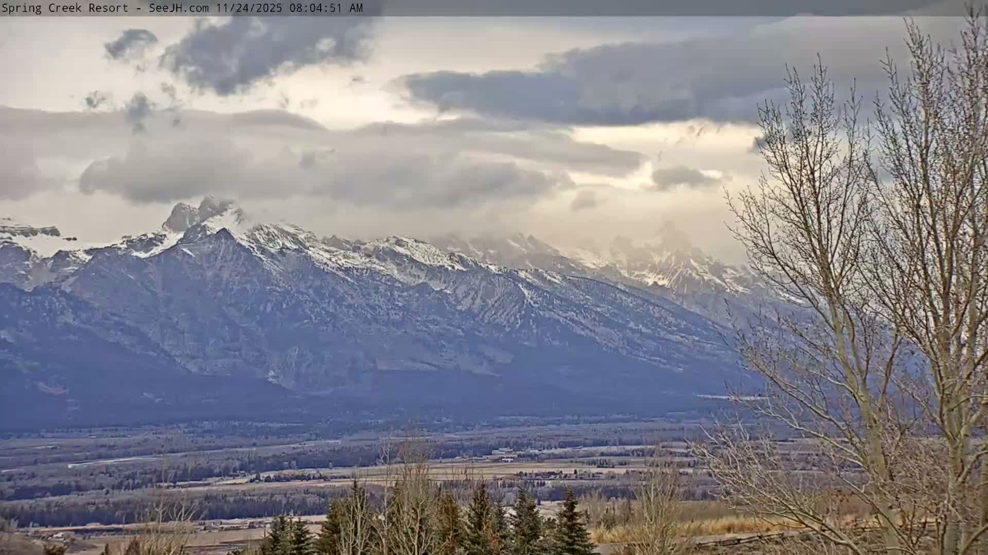 Grand Teton Mountain from Spring Creek Ranch in Jackson Hole, Wyoming - Jackson, Teton, Wyoming, USA