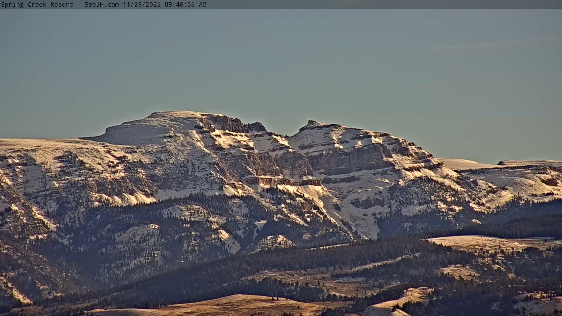 Grand Teton Mountain from Spring Creek Ranch in Jackson Hole, Wyoming - Jackson, Teton, Wyoming, USA