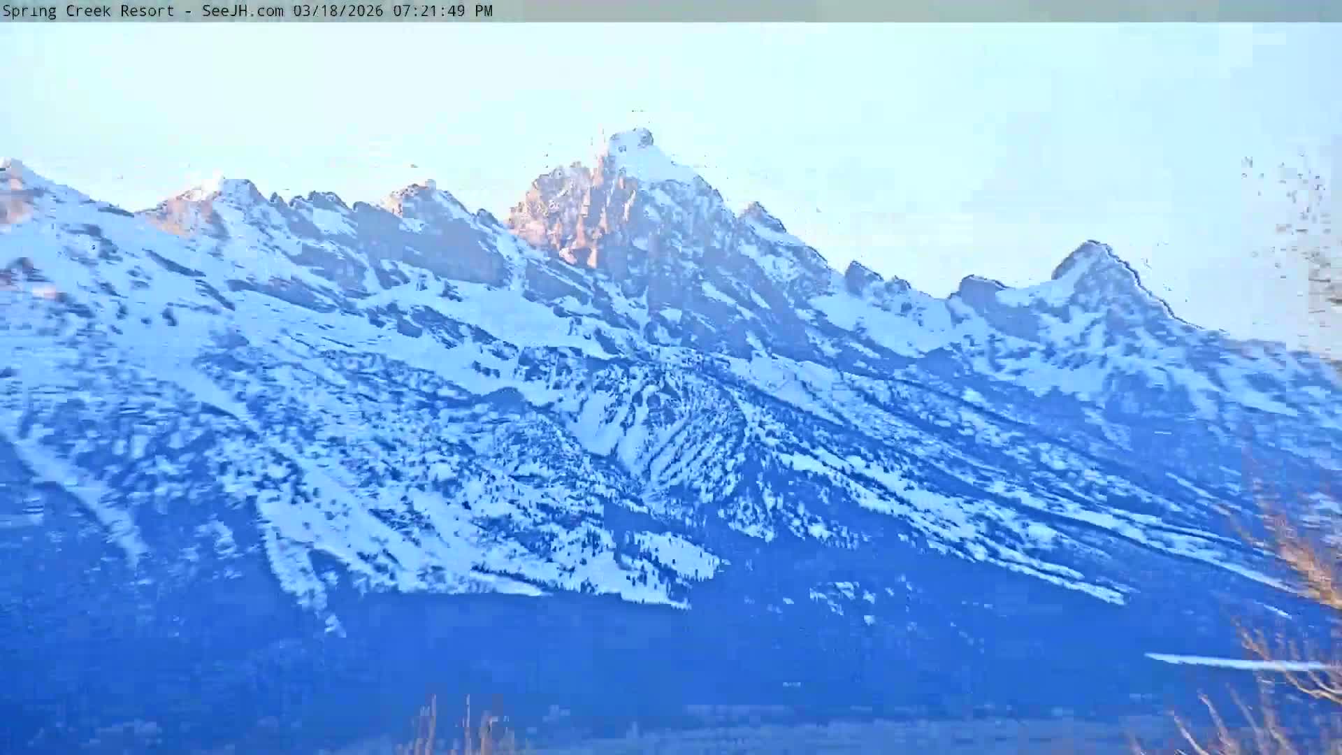Grand Teton Mountain from Spring Creek Ranch in Jackson Hole, Wyoming - Jackson, Teton, Wyoming, USA