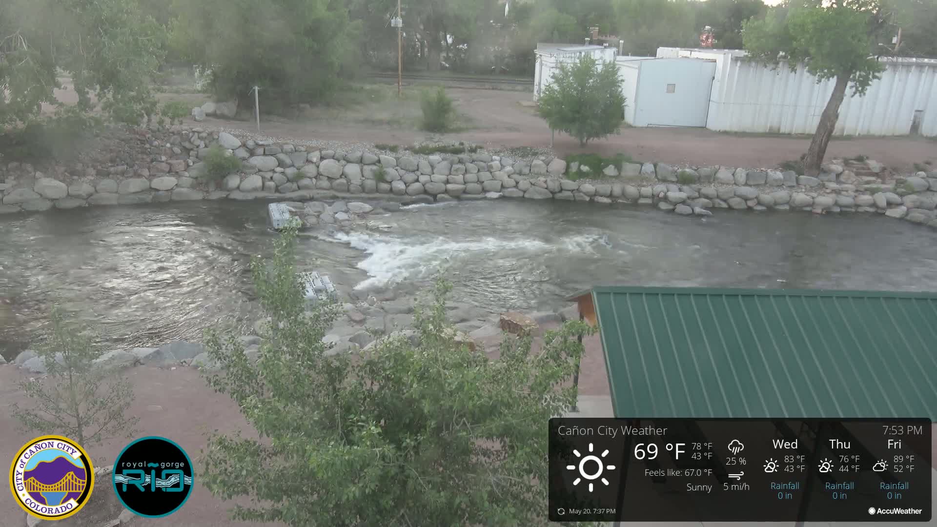 Canon City Arkansas River View Live Cam - Cañon City, Fremont, Colorado, USA