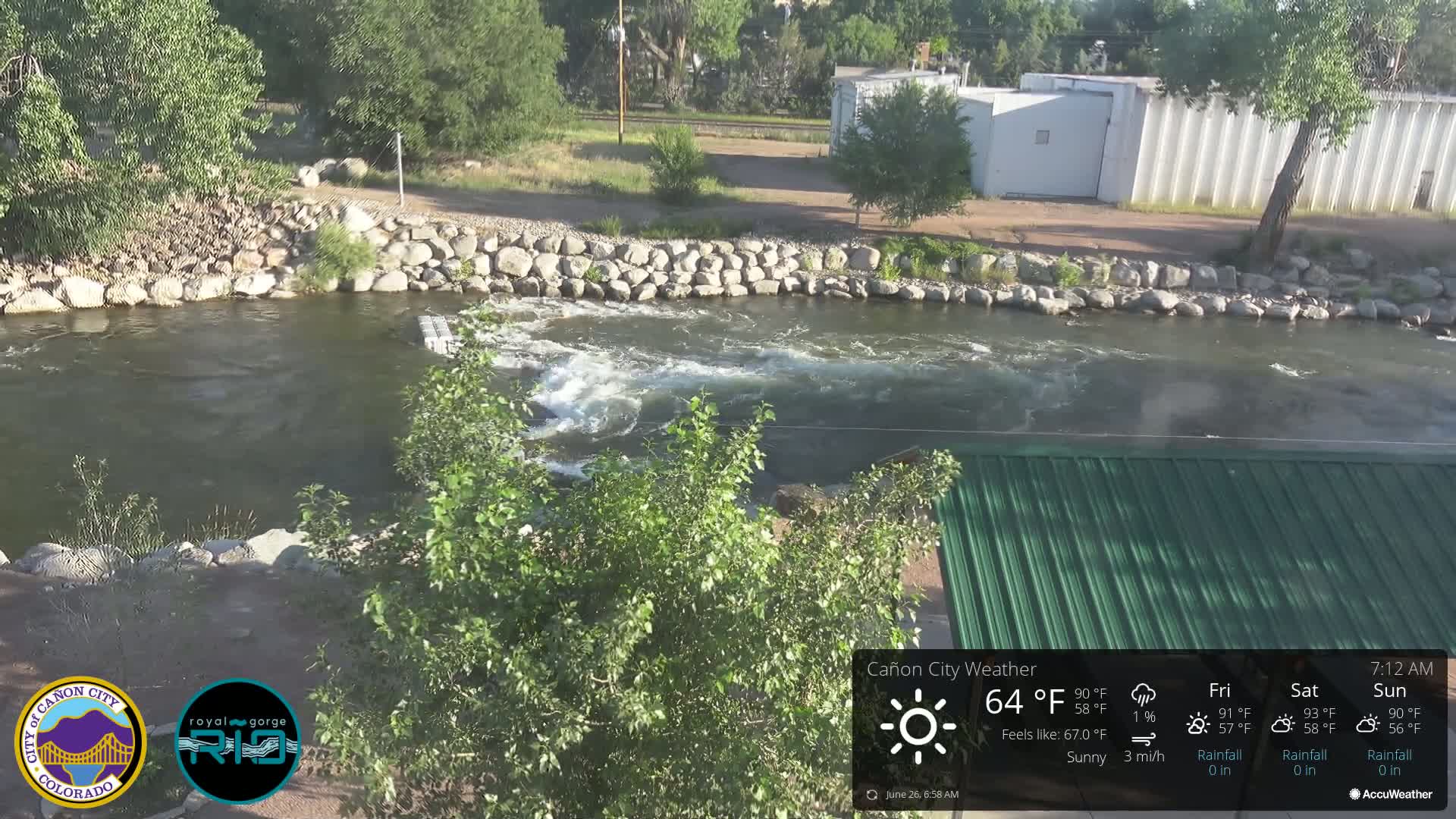 Canon City Arkansas River View Live Cam - Cañon City, Fremont, Colorado, USA