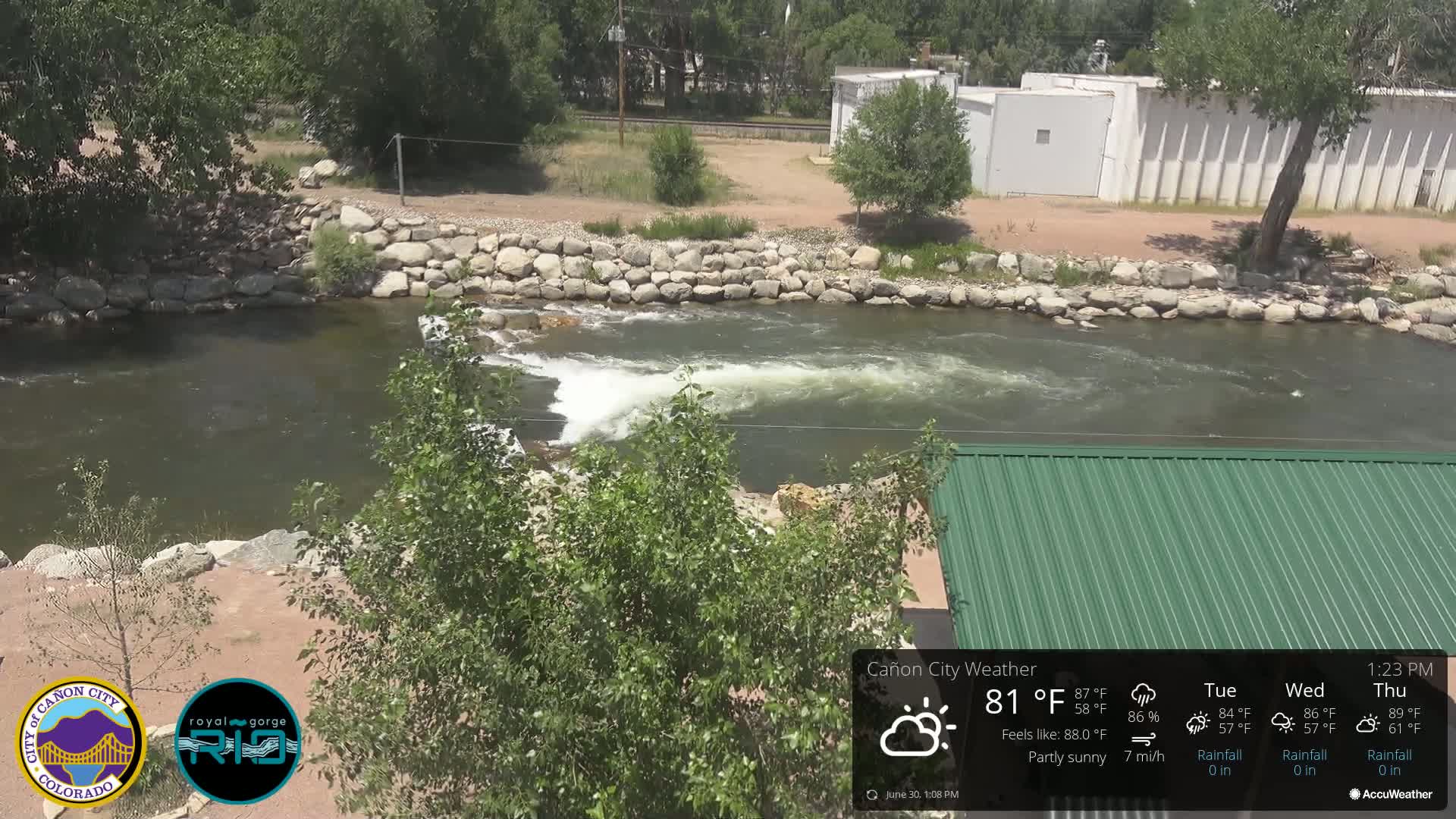 Canon City Arkansas River View Live Cam - Cañon City, Fremont, Colorado, USA