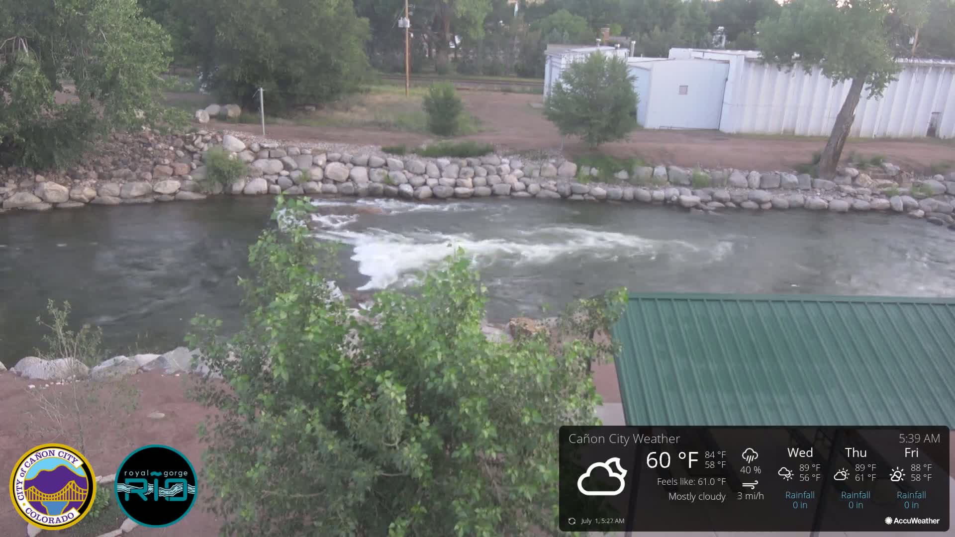 Canon City Arkansas River View Live Cam - Cañon City, Fremont, Colorado, USA