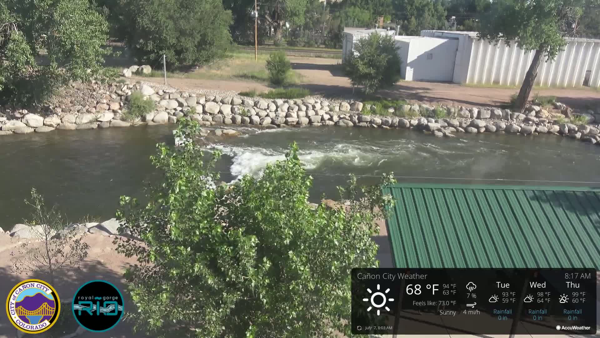 Canon City Arkansas River View Live Cam - Cañon City, Fremont, Colorado, USA