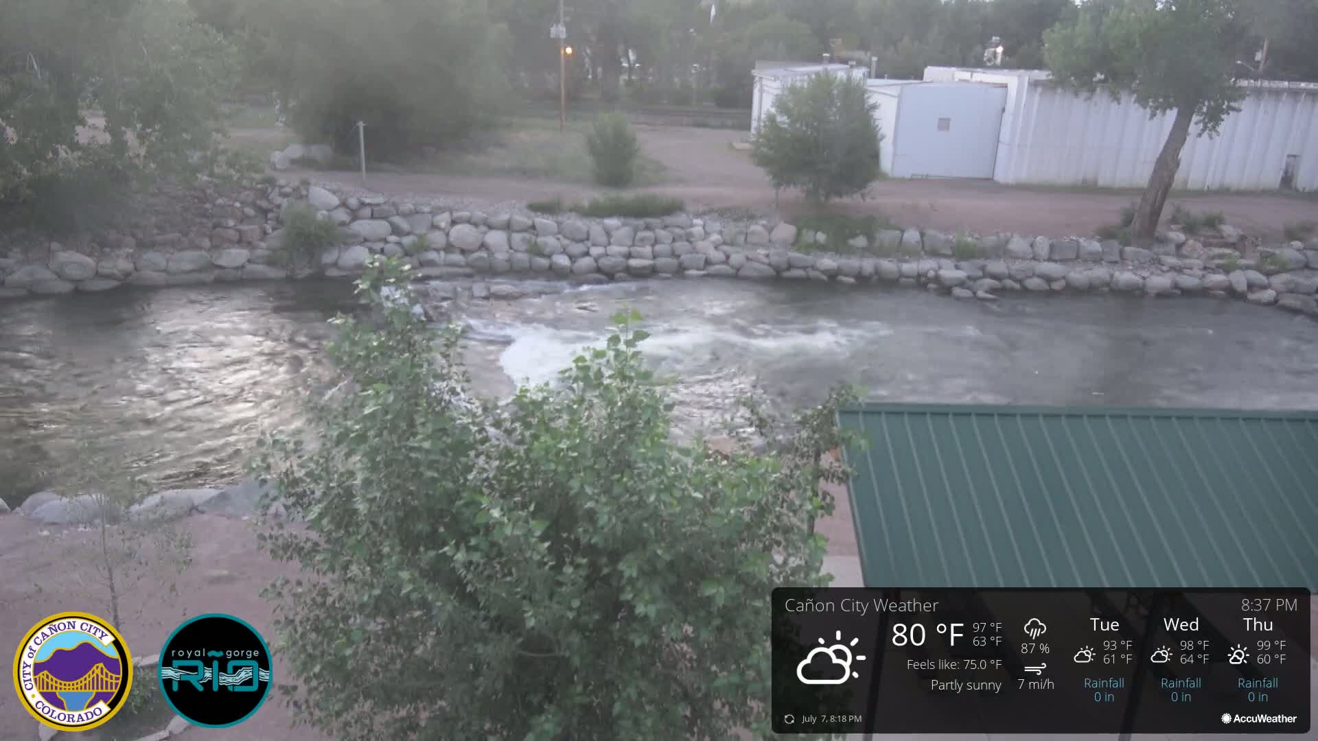 Canon City Arkansas River View Live Cam - Cañon City, Fremont, Colorado, USA