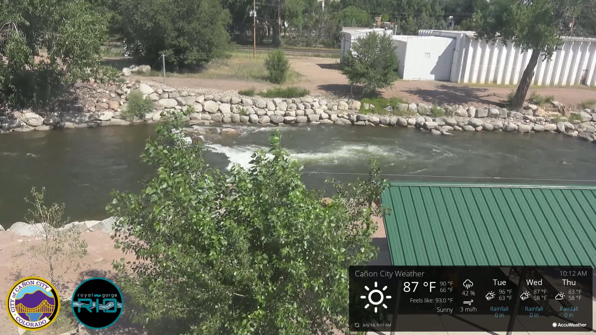 Canon City Arkansas River View Live Cam - Cañon City, Fremont, Colorado, USA