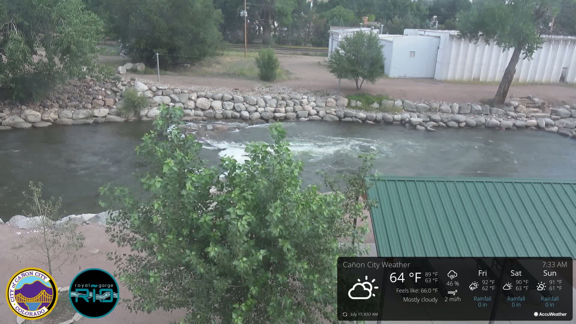 Canon City Arkansas River View Live Cam - Cañon City, Fremont, Colorado, USA
