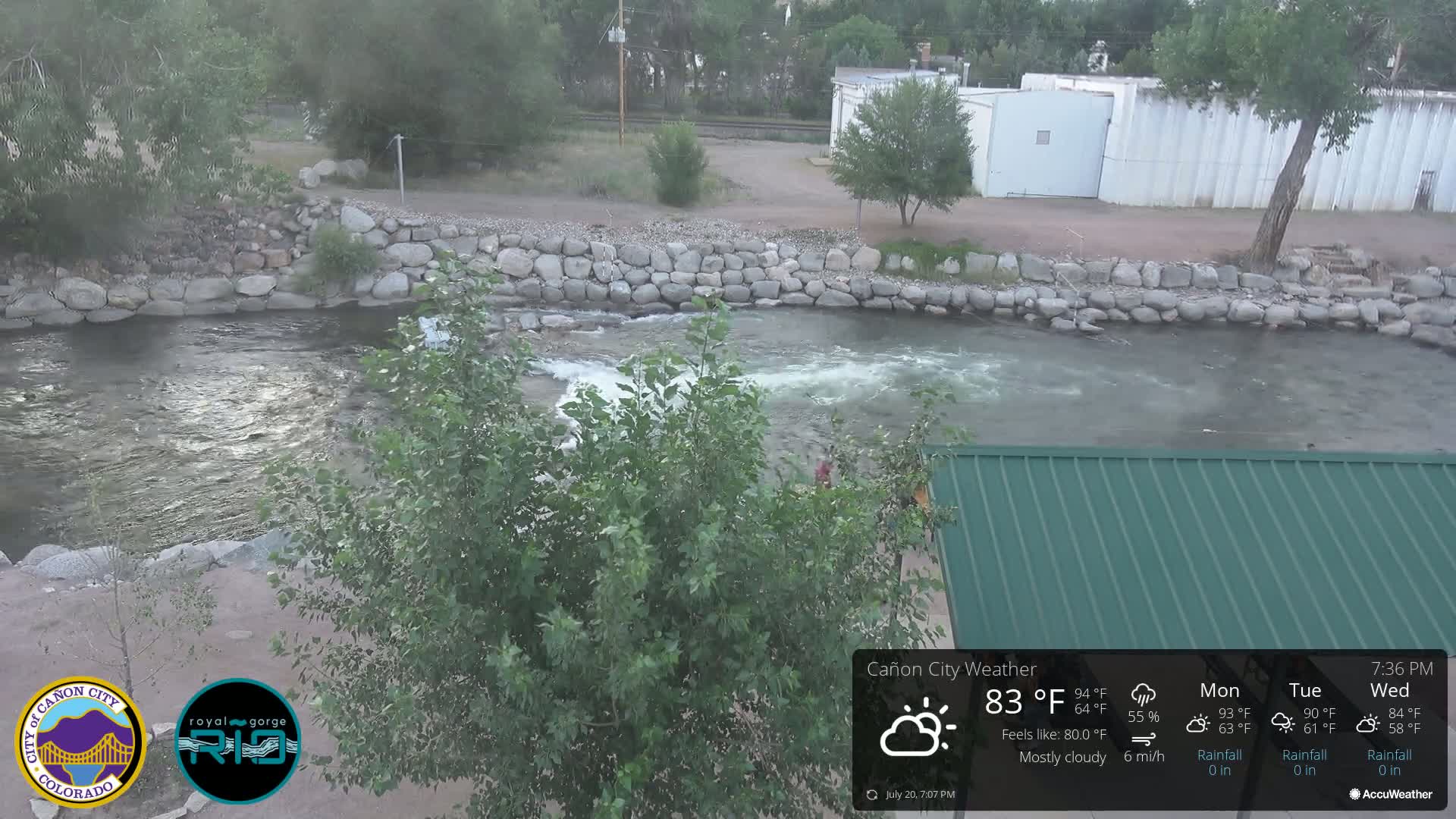 Canon City Arkansas River View Live Cam - Cañon City, Fremont, Colorado, USA