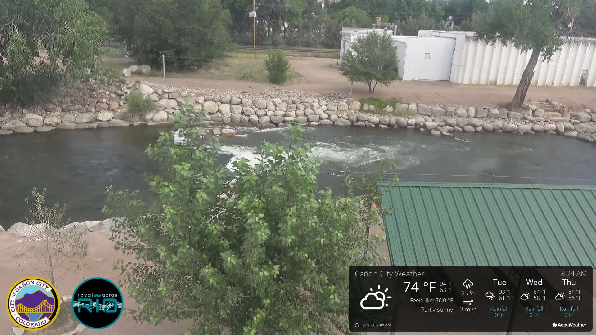 Canon City Arkansas River View Live Cam - Cañon City, Fremont, Colorado, USA