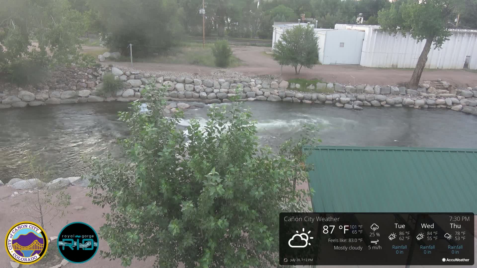 Canon City Arkansas River View Live Cam - Cañon City, Fremont, Colorado, USA