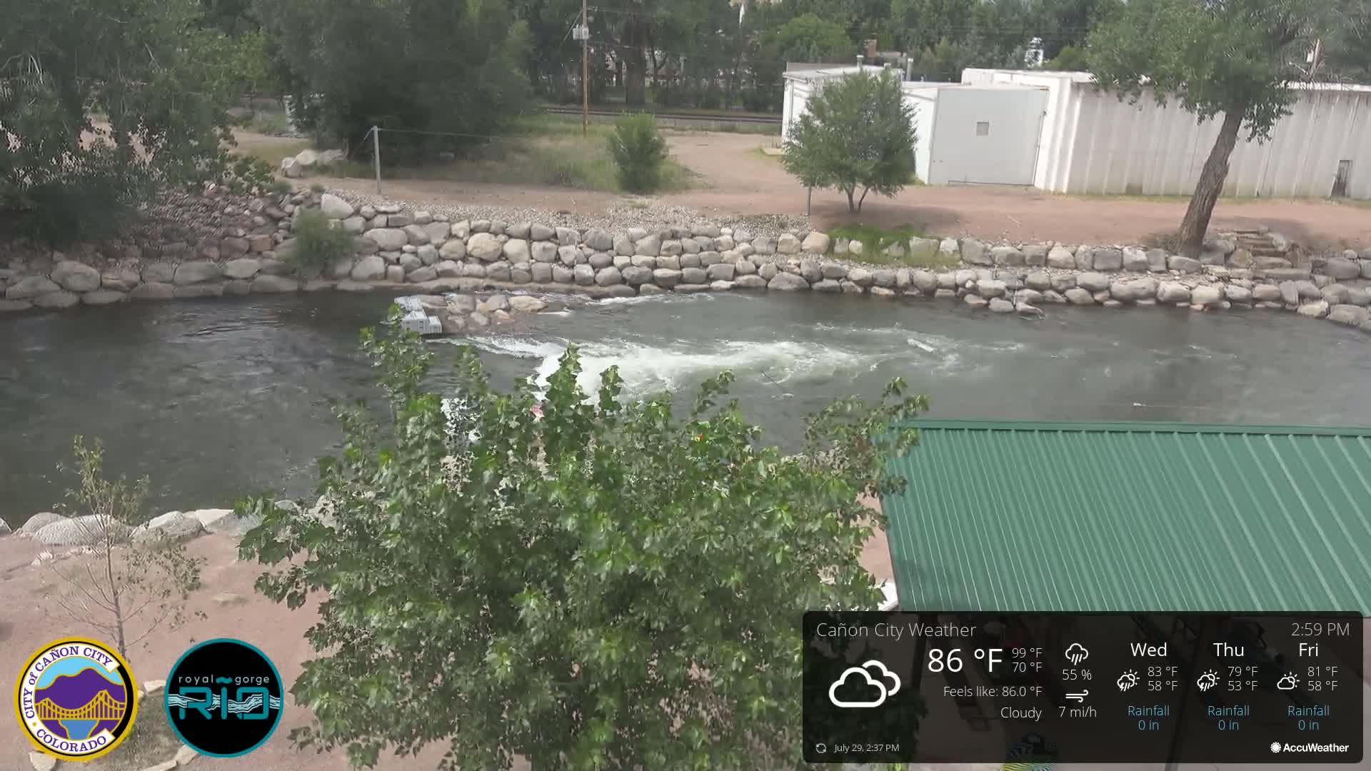 Canon City Arkansas River View Live Cam - Cañon City, Fremont, Colorado, USA