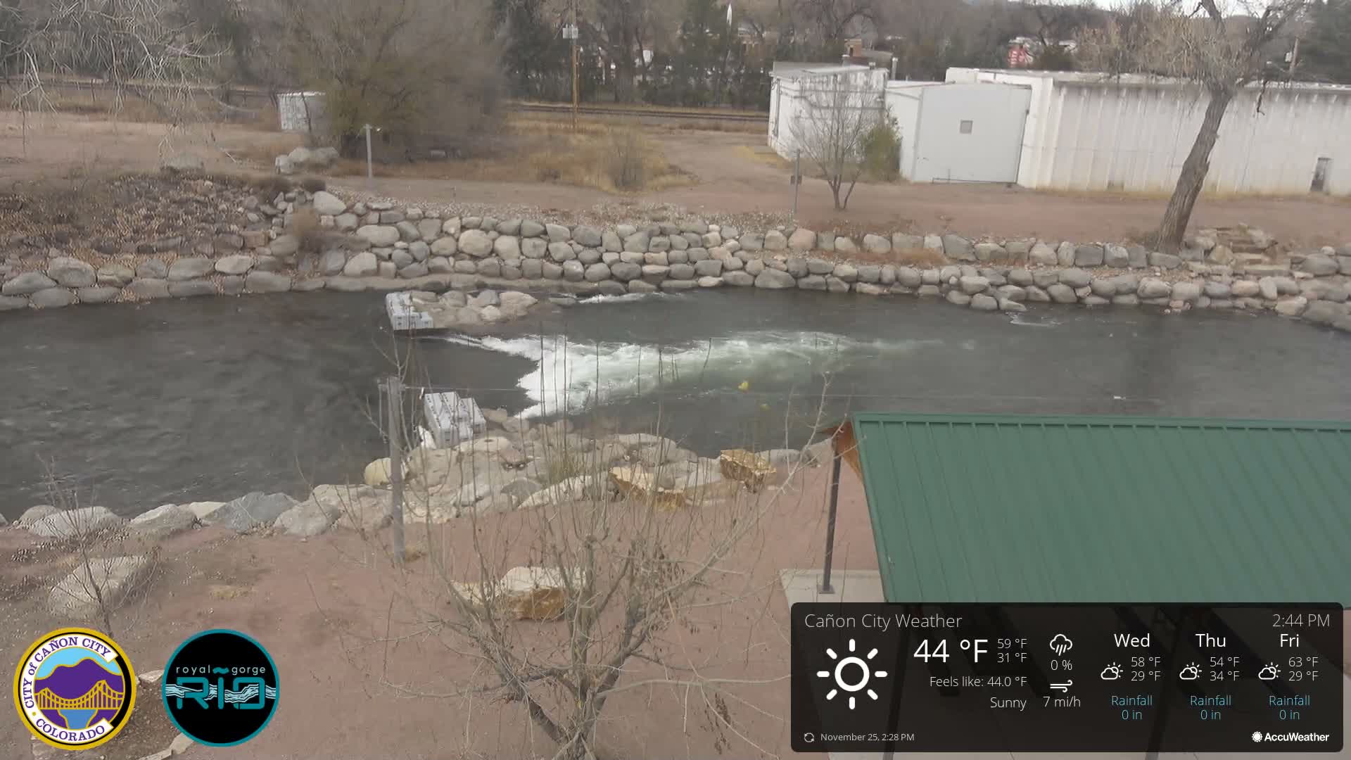 Canon City Arkansas River View Live Cam - Cañon City, Fremont, Colorado, USA