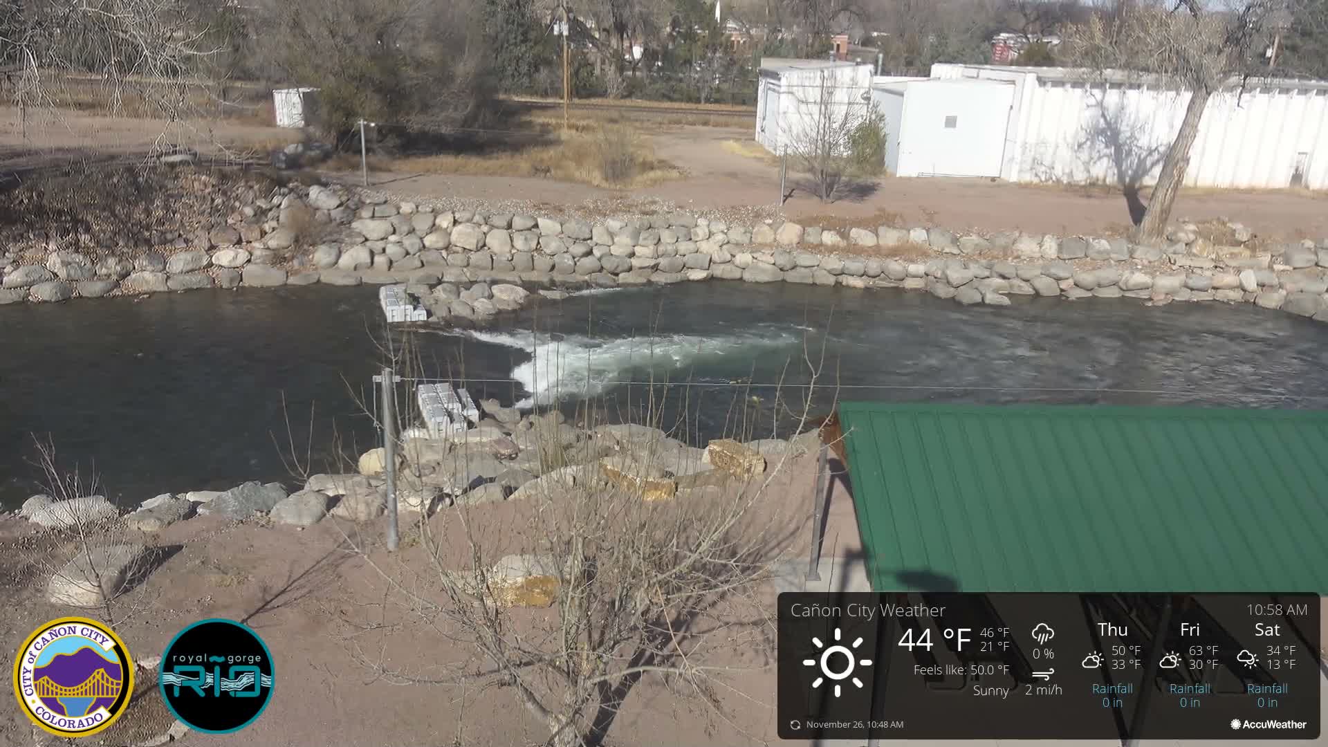 Canon City Arkansas River View Live Cam - Cañon City, Fremont, Colorado, USA