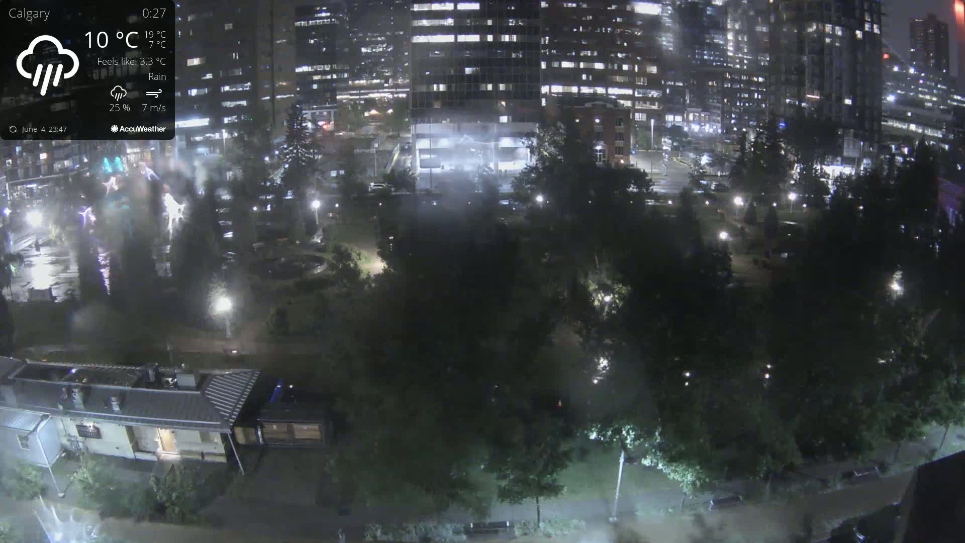 Calgary, Central Memorial Park Live Cam - Calgary, Rocky View County and Foothills County, Alberta, Canada