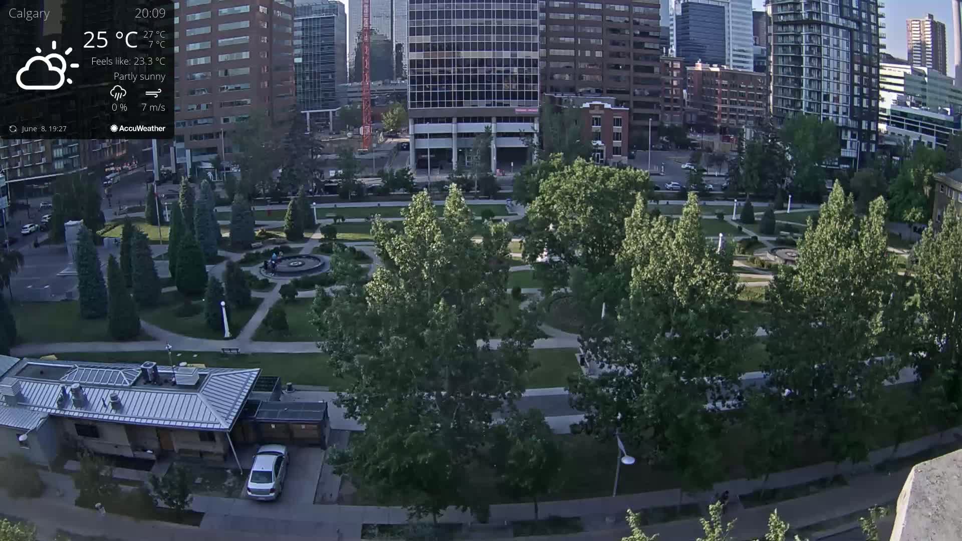 Calgary, Central Memorial Park Live Cam - Calgary, Rocky View County and Foothills County, Alberta, Canada