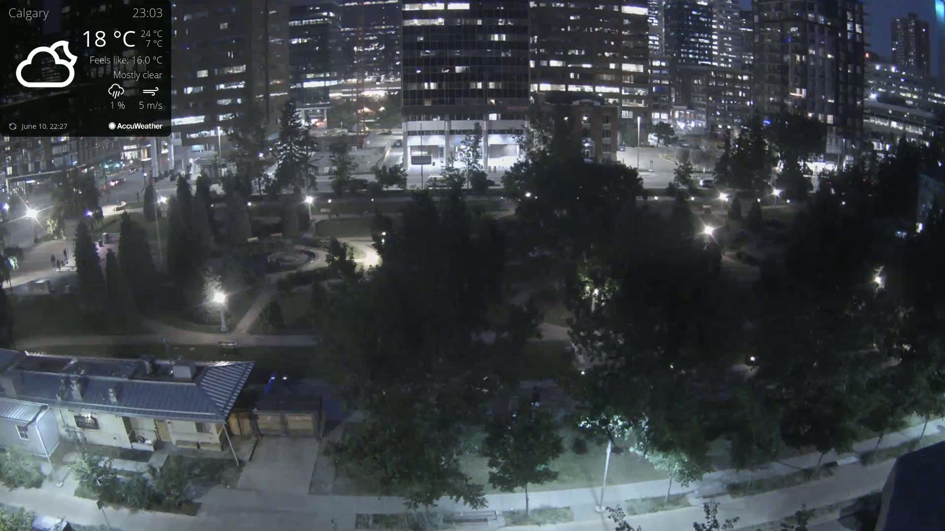 Calgary, Central Memorial Park Live Cam - Calgary, Rocky View County and Foothills County, Alberta, Canada