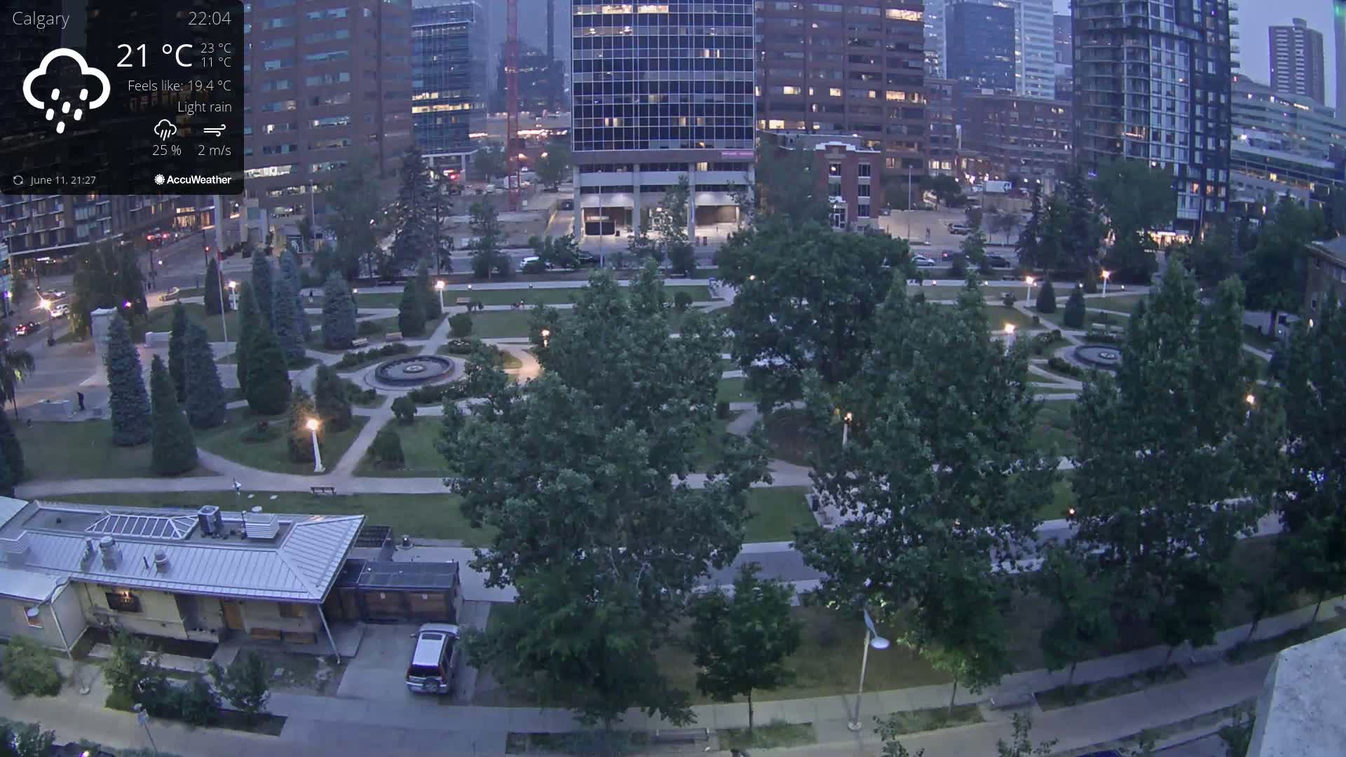 Calgary, Central Memorial Park Live Cam - Calgary, Rocky View County and Foothills County, Alberta, Canada