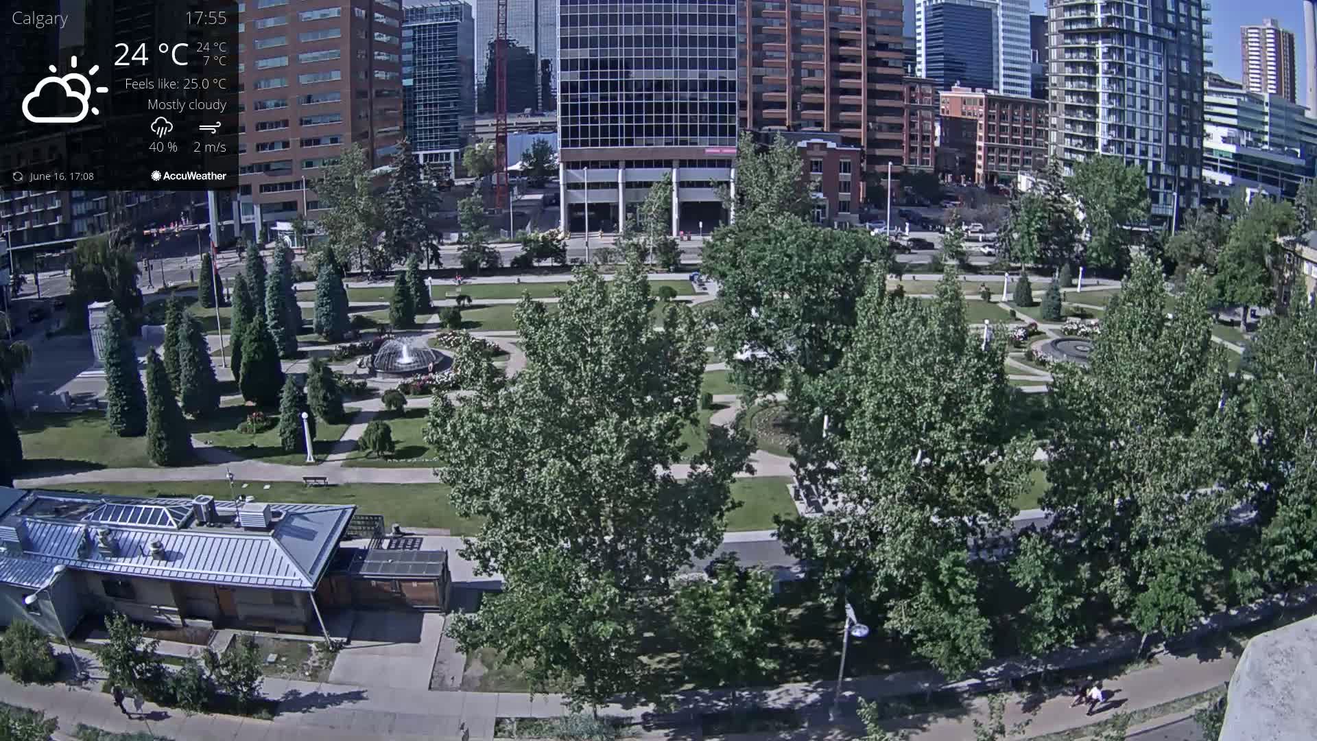 Calgary, Central Memorial Park Live Cam - Calgary, Rocky View County and Foothills County, Alberta, Canada