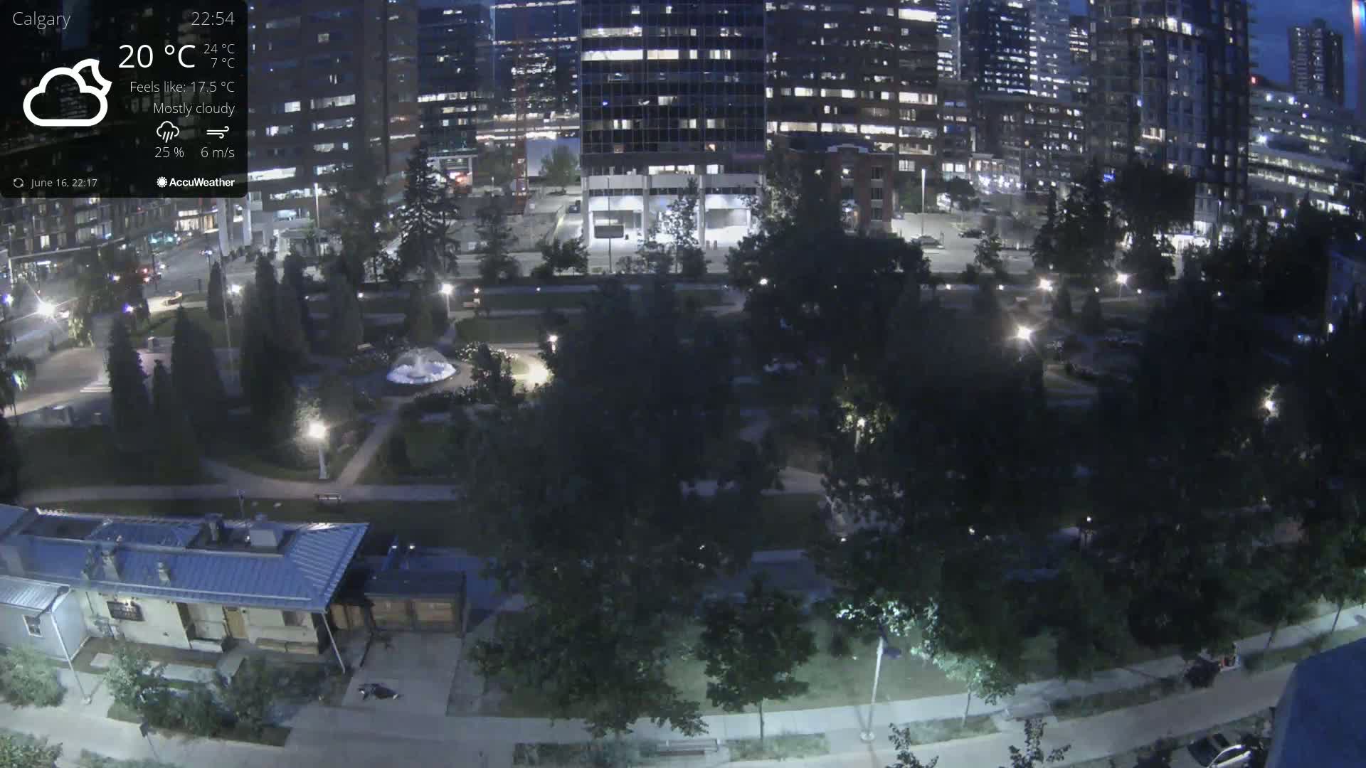 Calgary, Central Memorial Park Live Cam - Calgary, Rocky View County and Foothills County, Alberta, Canada