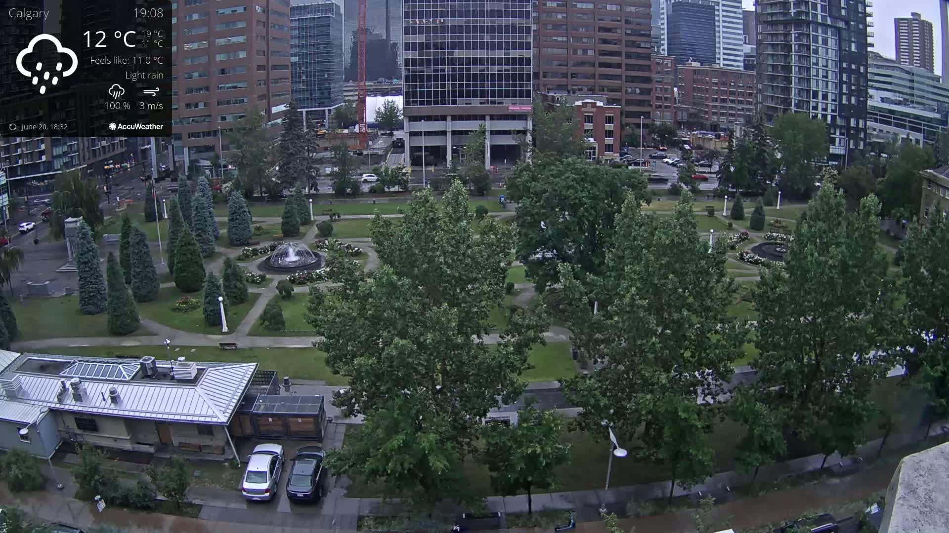 Calgary, Central Memorial Park Live Cam - Calgary, Rocky View County and Foothills County, Alberta, Canada
