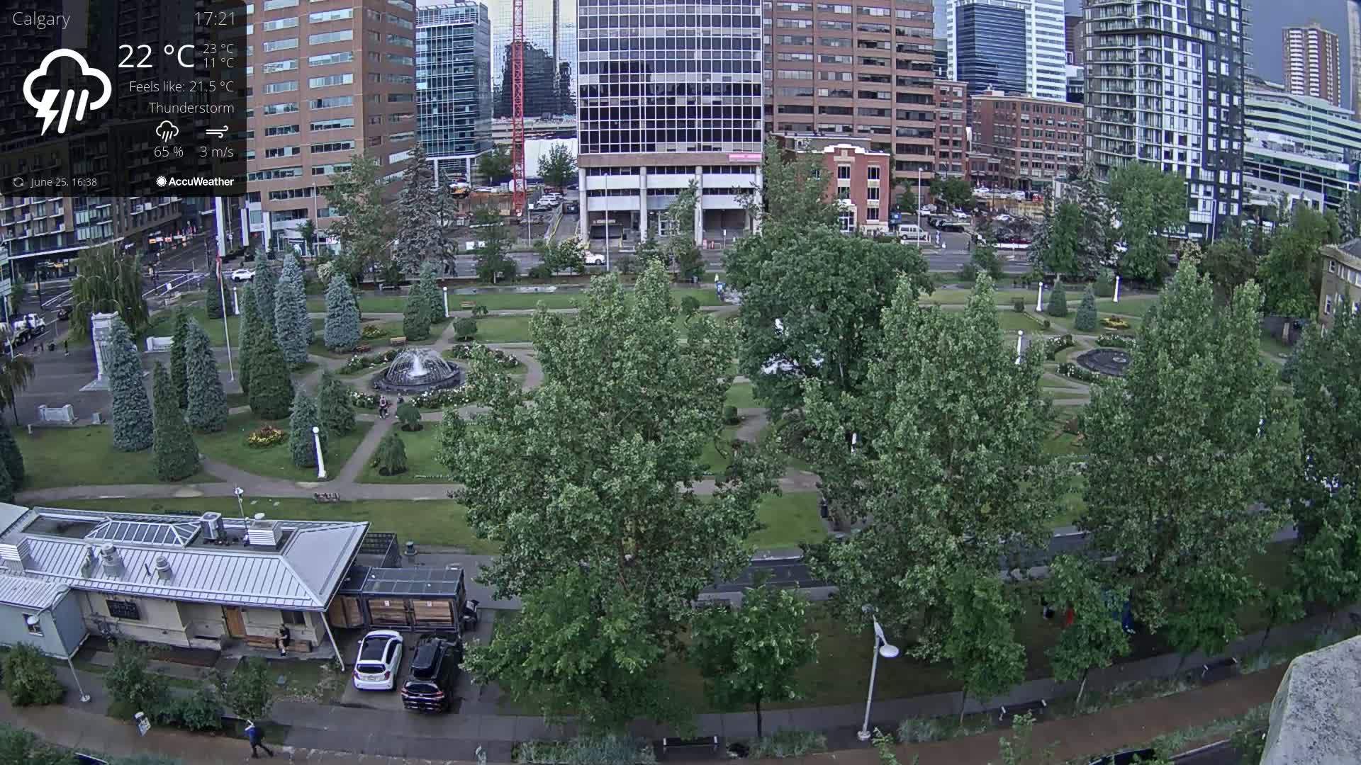 Calgary, Central Memorial Park Live Cam - Calgary, Rocky View County and Foothills County, Alberta, Canada