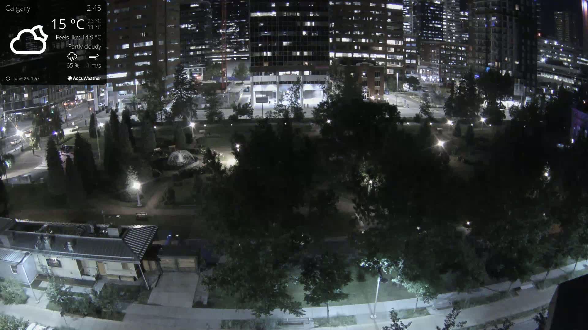 Calgary, Central Memorial Park Live Cam - Calgary, Rocky View County and Foothills County, Alberta, Canada
