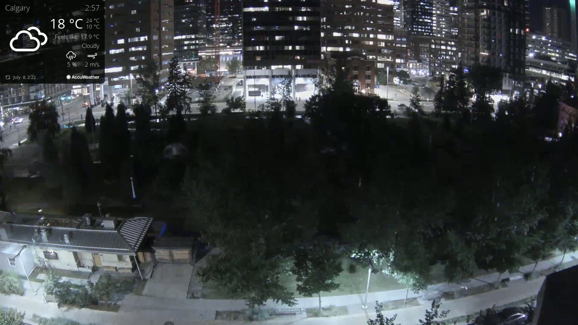 Calgary, Central Memorial Park Live Cam - Calgary, Rocky View County and Foothills County, Alberta, Canada