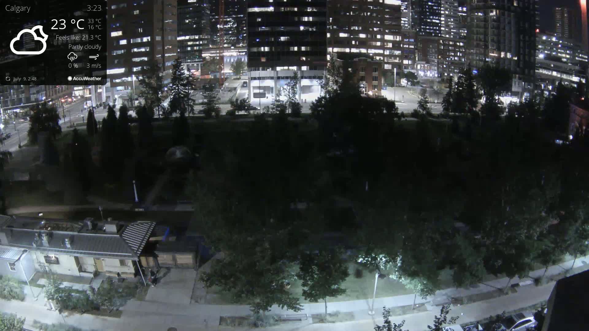 Calgary, Central Memorial Park Live Cam - Calgary, Rocky View County and Foothills County, Alberta, Canada