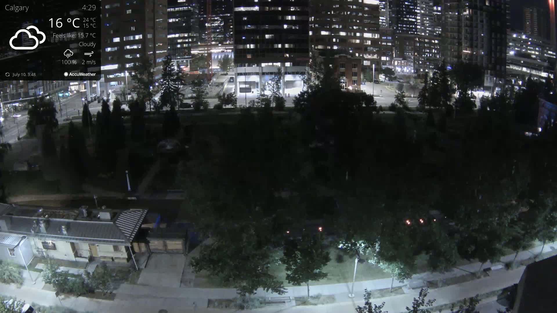 Calgary, Central Memorial Park Live Cam - Calgary, Rocky View County and Foothills County, Alberta, Canada