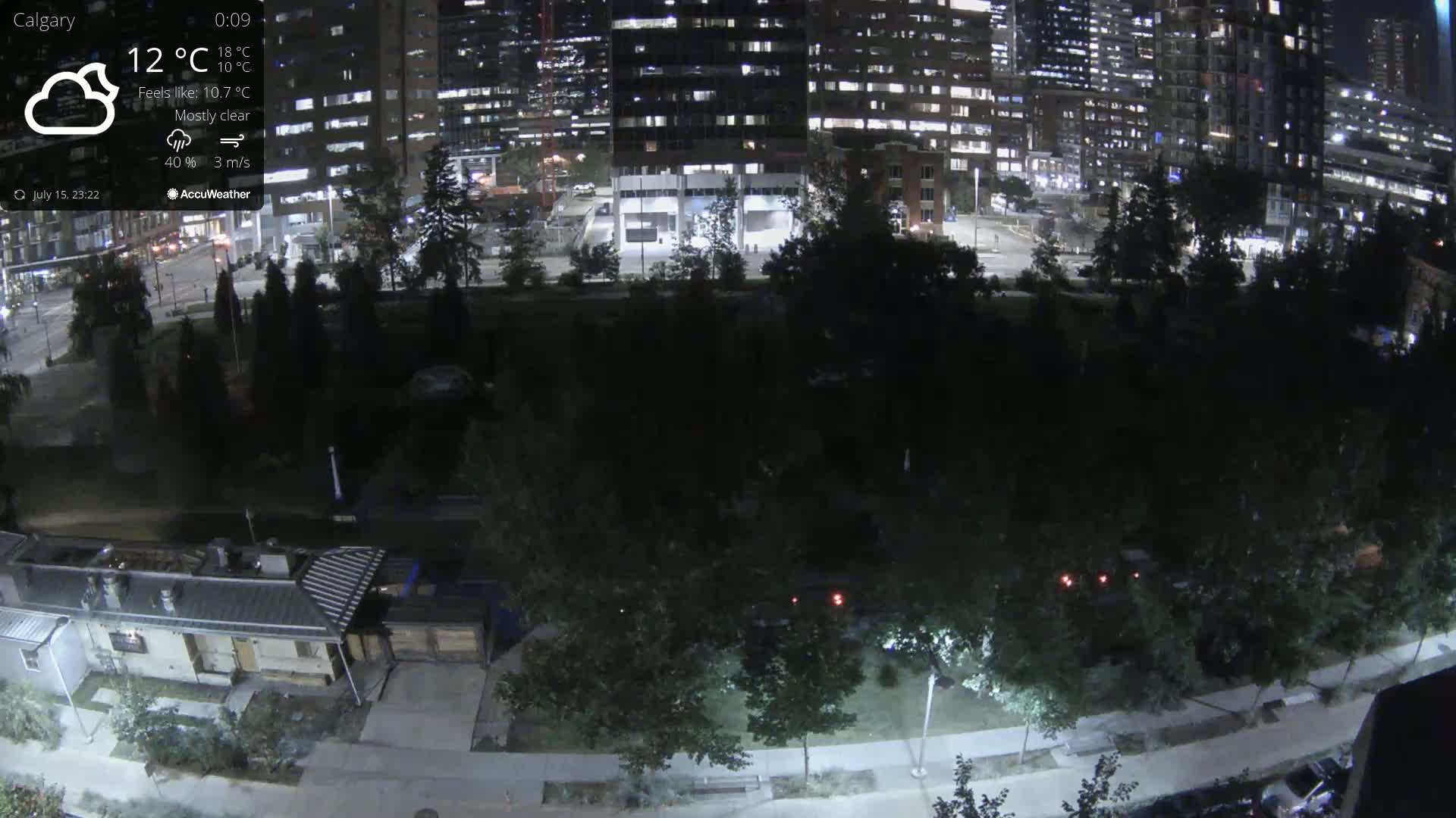 Calgary, Central Memorial Park Live Cam - Calgary, Rocky View County and Foothills County, Alberta, Canada