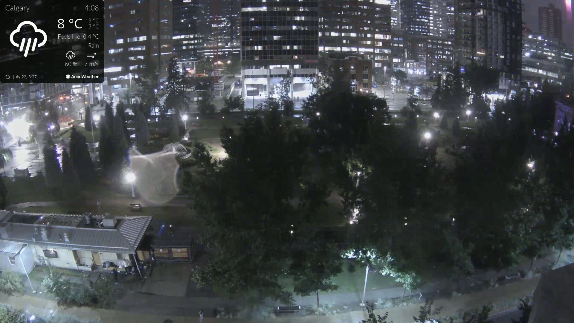 Calgary, Central Memorial Park Live Cam - Calgary, Rocky View County and Foothills County, Alberta, Canada