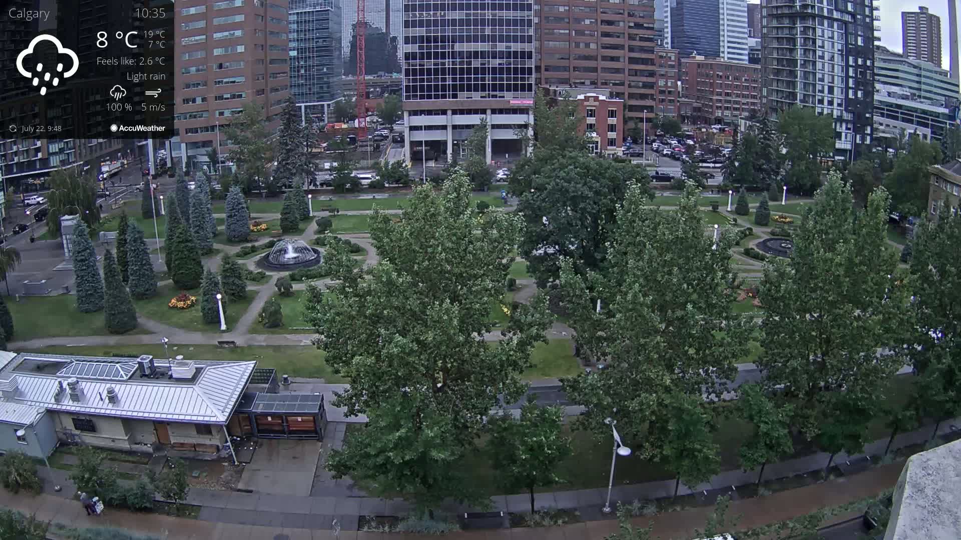 Calgary, Central Memorial Park Live Cam - Calgary, Rocky View County and Foothills County, Alberta, Canada