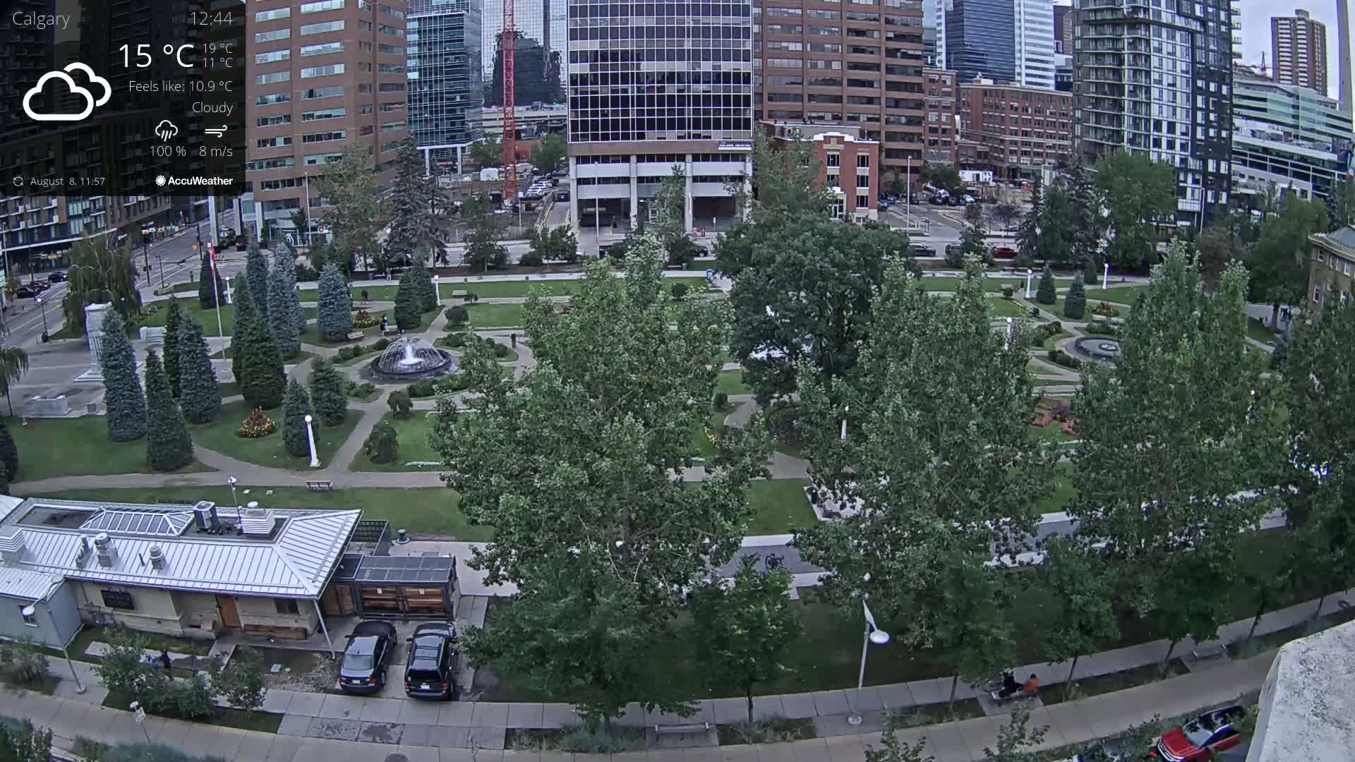Calgary, Central Memorial Park Live Cam - Calgary, Rocky View County and Foothills County, Alberta, Canada