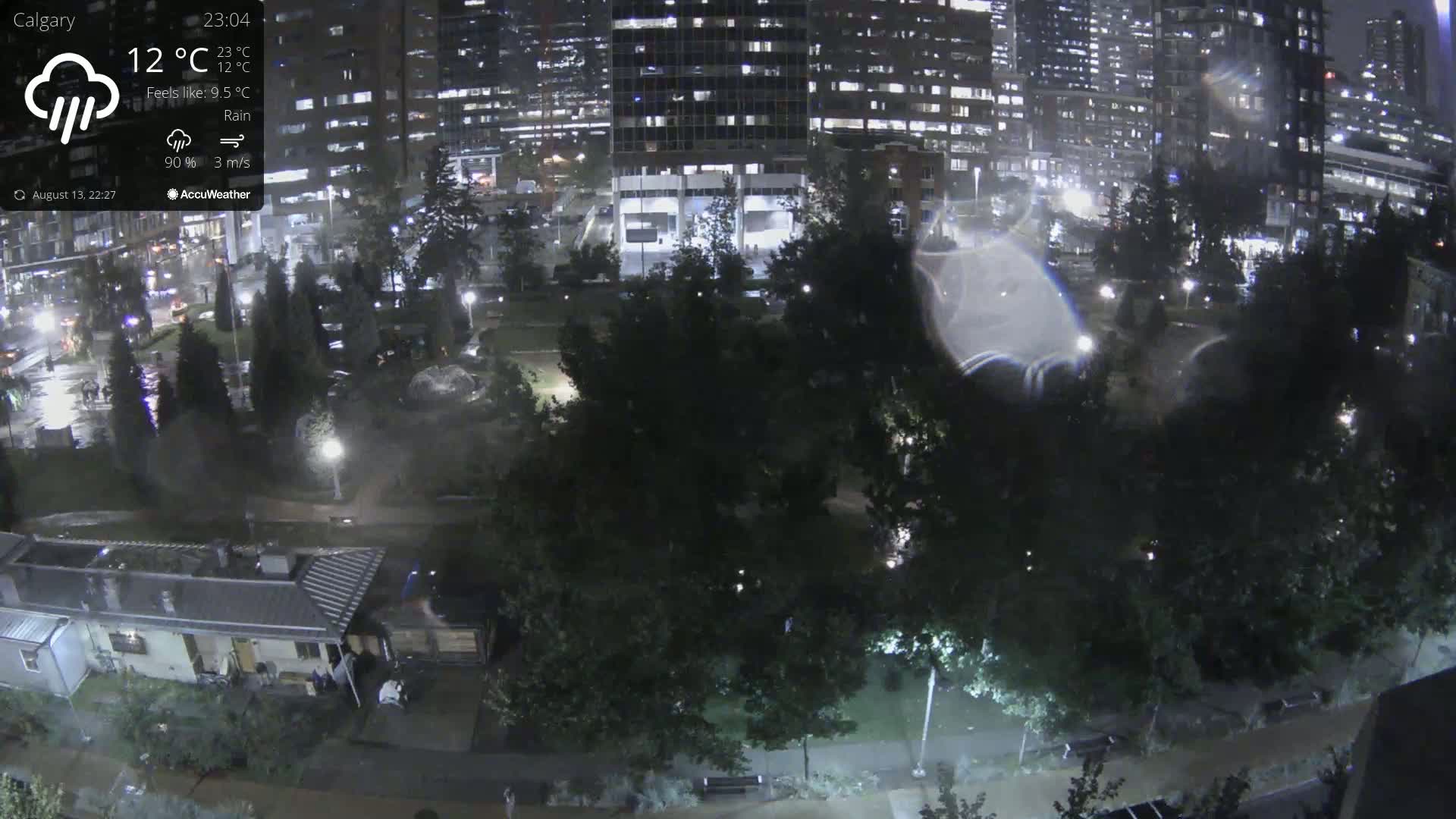 Calgary, Central Memorial Park Live Cam - Calgary, Rocky View County and Foothills County, Alberta, Canada
