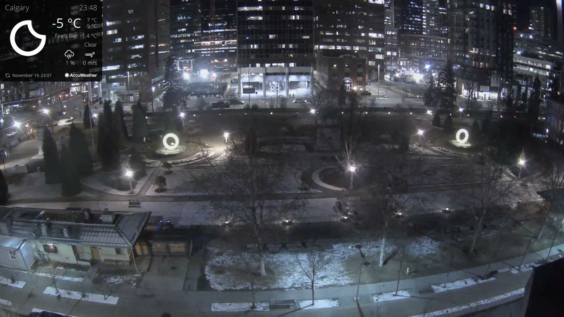 Calgary, Central Memorial Park Live Cam - Calgary, Rocky View County and Foothills County, Alberta, Canada