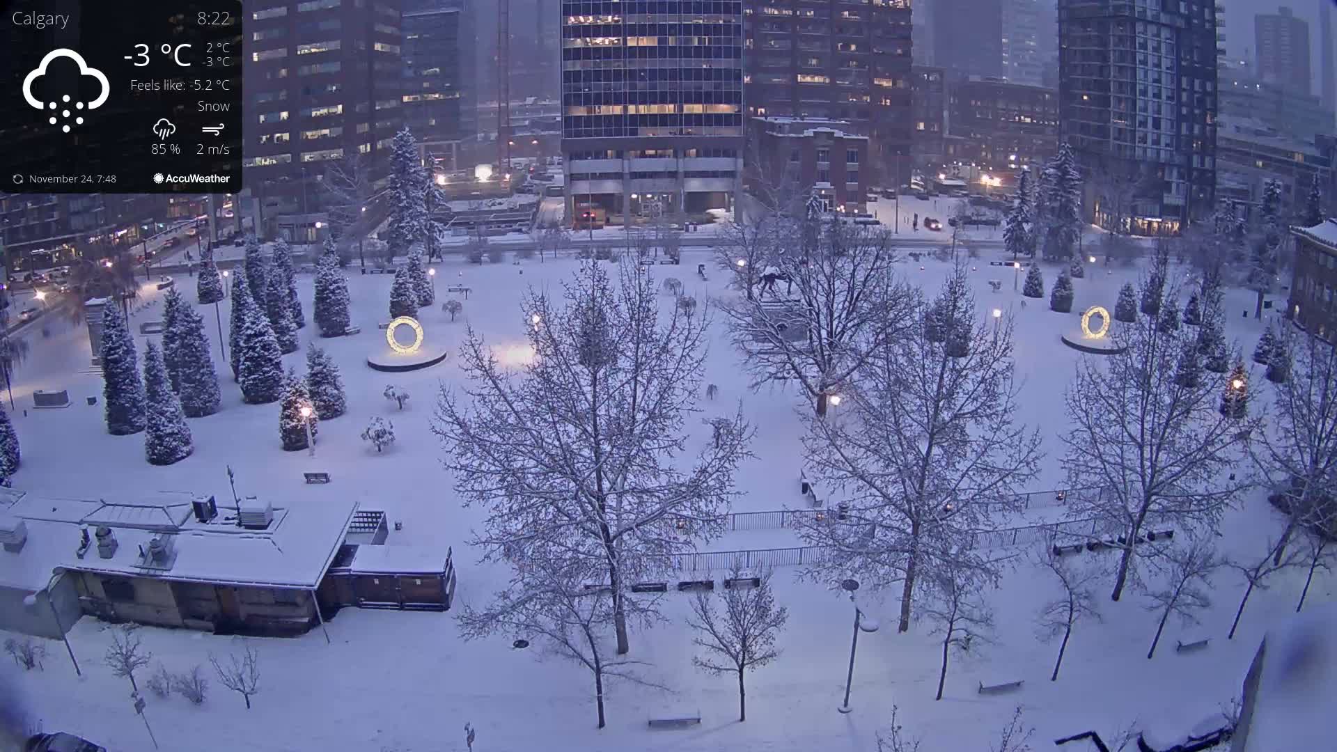 Calgary, Central Memorial Park Live Cam - Calgary, Rocky View County and Foothills County, Alberta, Canada
