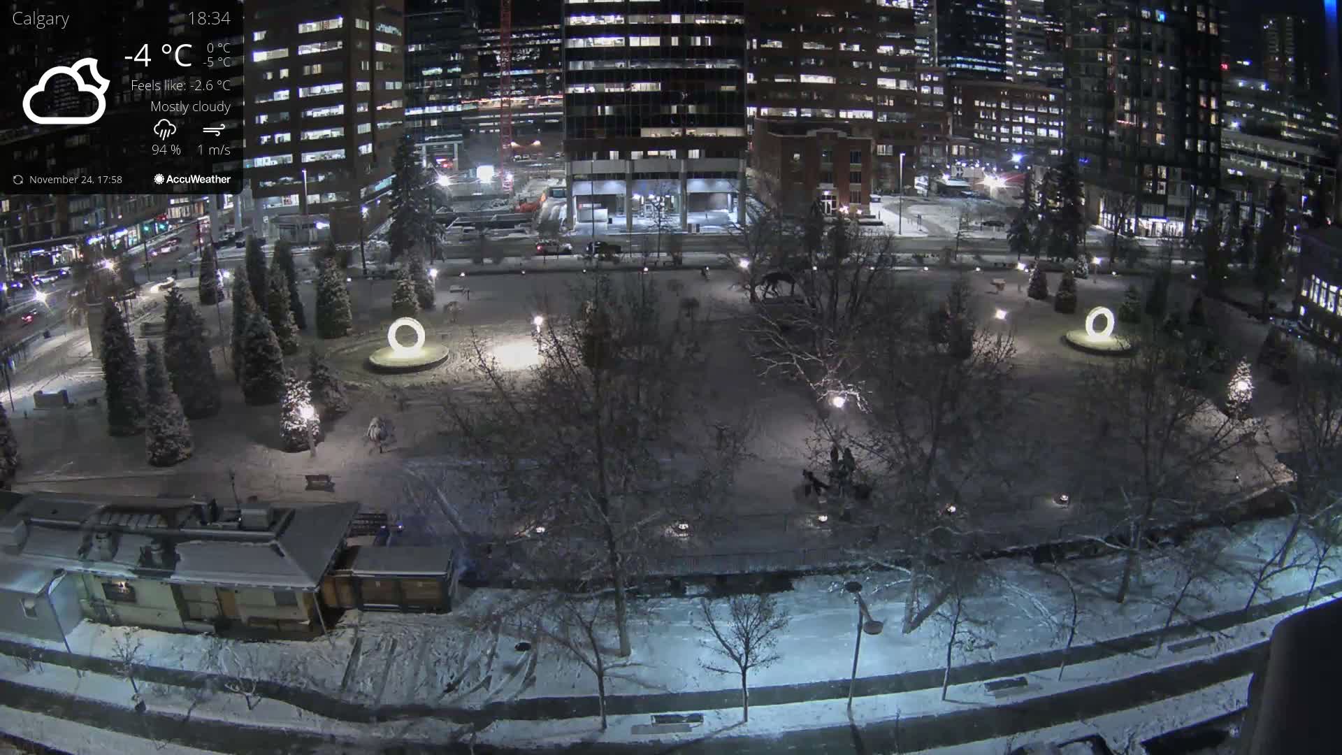 Calgary, Central Memorial Park Live Cam - Calgary, Rocky View County and Foothills County, Alberta, Canada