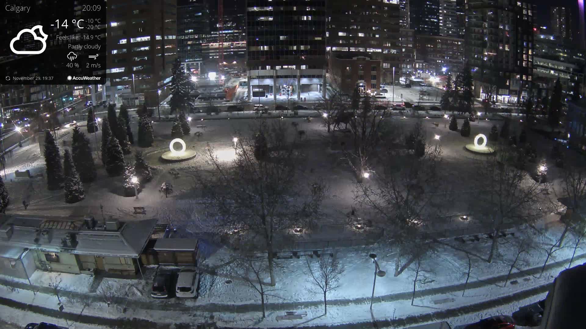 Calgary, Central Memorial Park Live Cam - Calgary, Rocky View County and Foothills County, Alberta, Canada