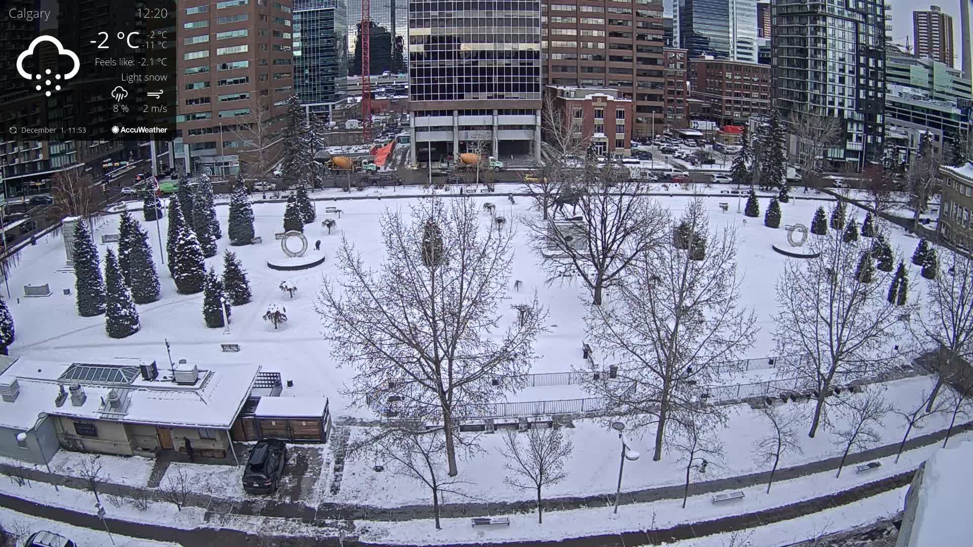 Calgary, Central Memorial Park Live Cam - Calgary, Rocky View County and Foothills County, Alberta, Canada