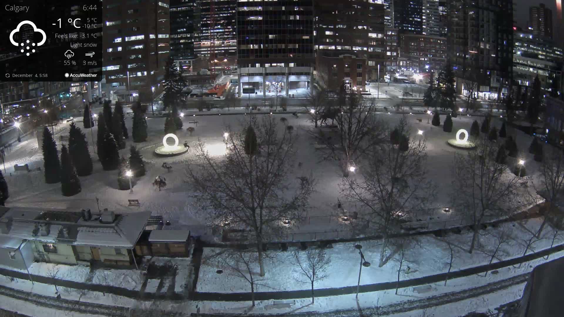 Calgary, Central Memorial Park Live Cam - Calgary, Rocky View County and Foothills County, Alberta, Canada